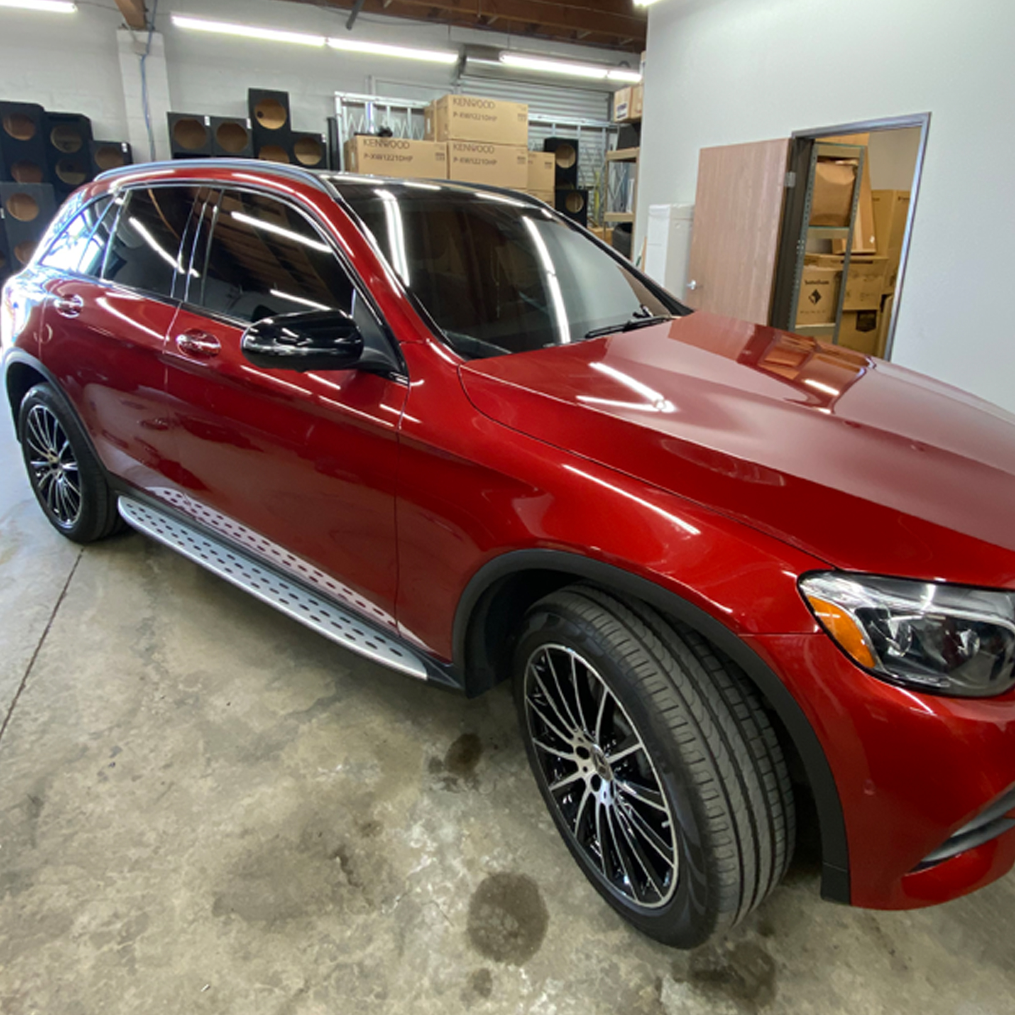Red Mercedes Ceramic Coatings & Window Tinting