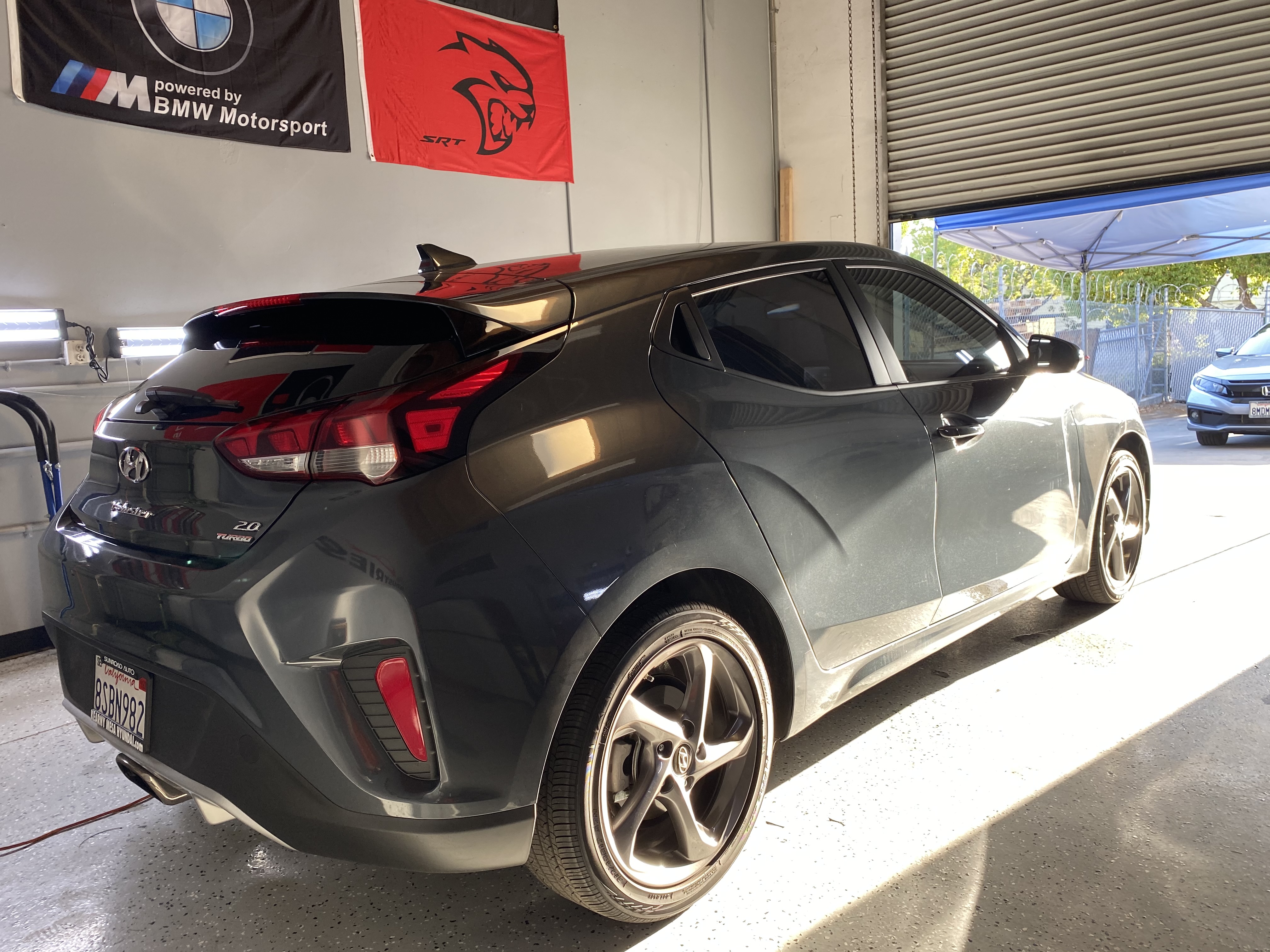 Grey Hyundai Veloster Window Tinting
