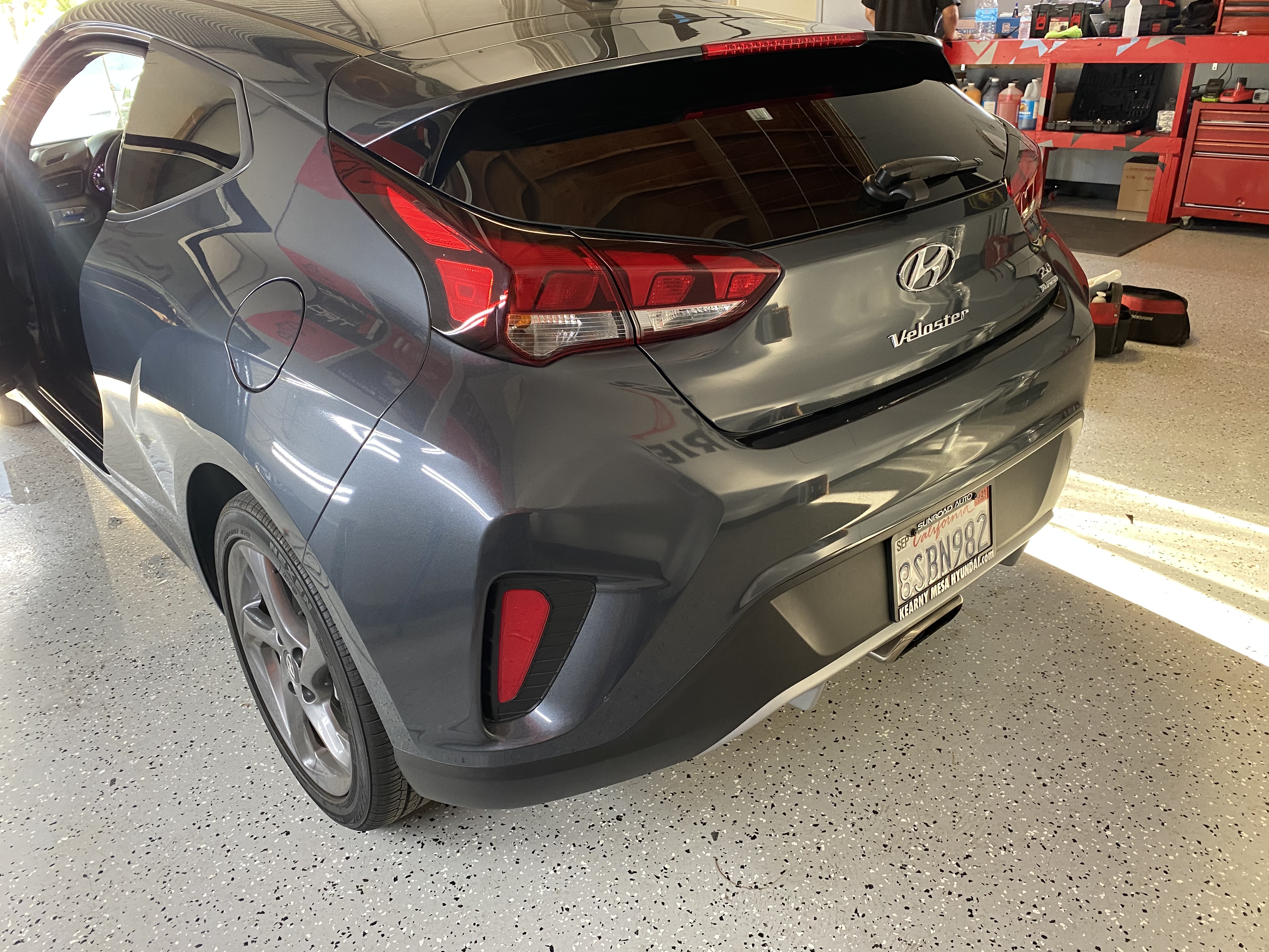 Grey Hyundai Veloster Window Tinting