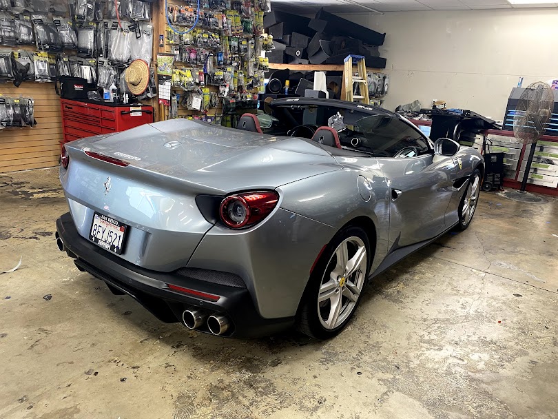 Grey Ferrari Window Tinting