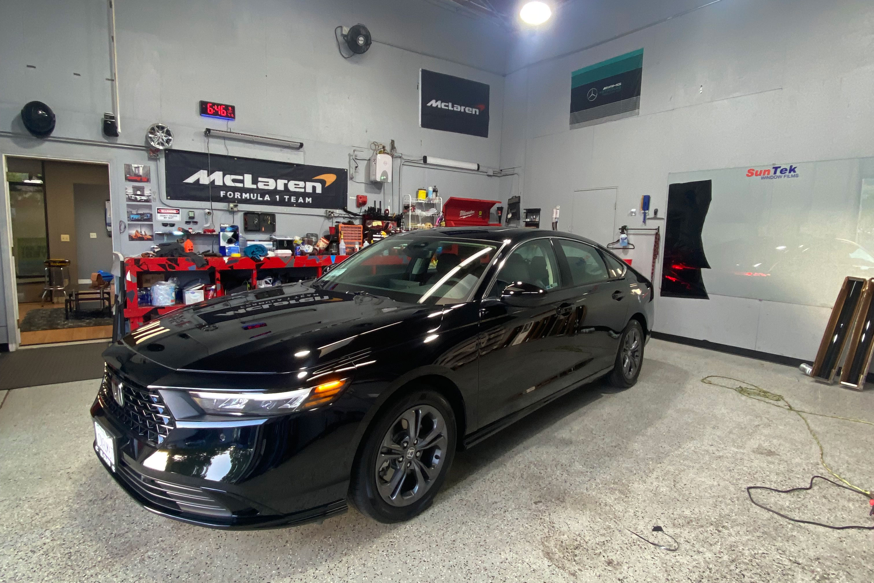 Black Honda Window Tinting