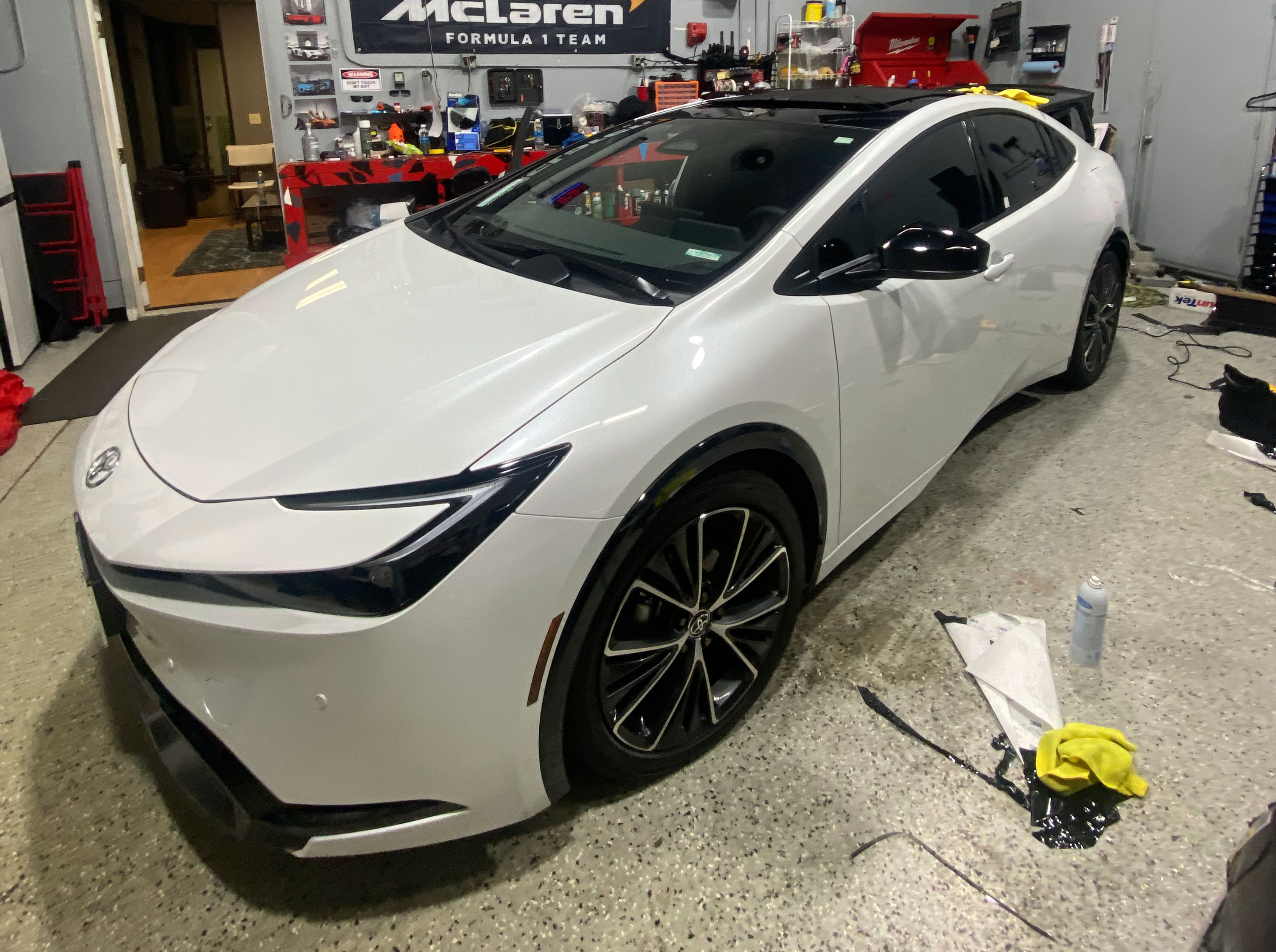 White Toyota Window Tinting