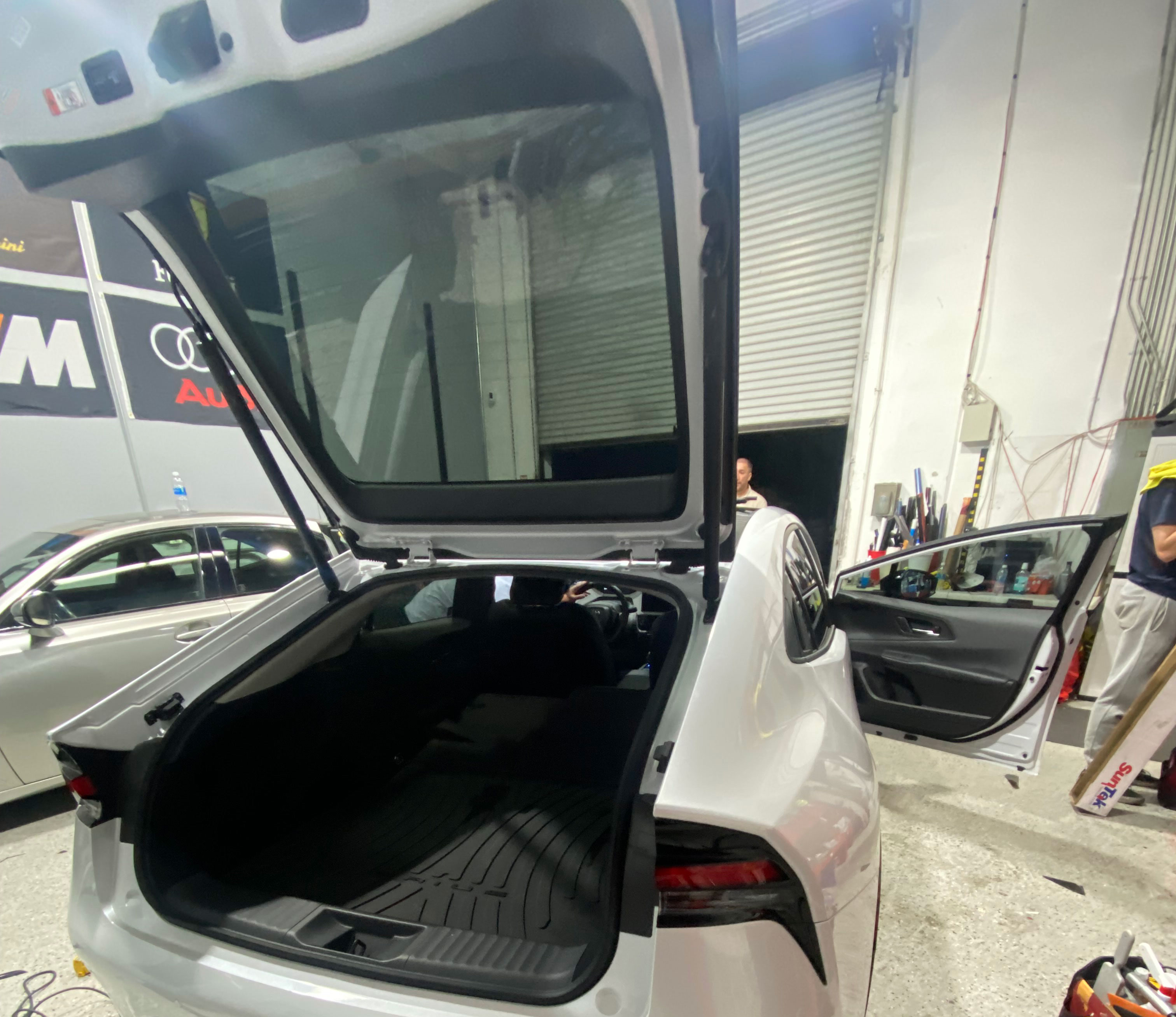 White Toyota Window Tinting