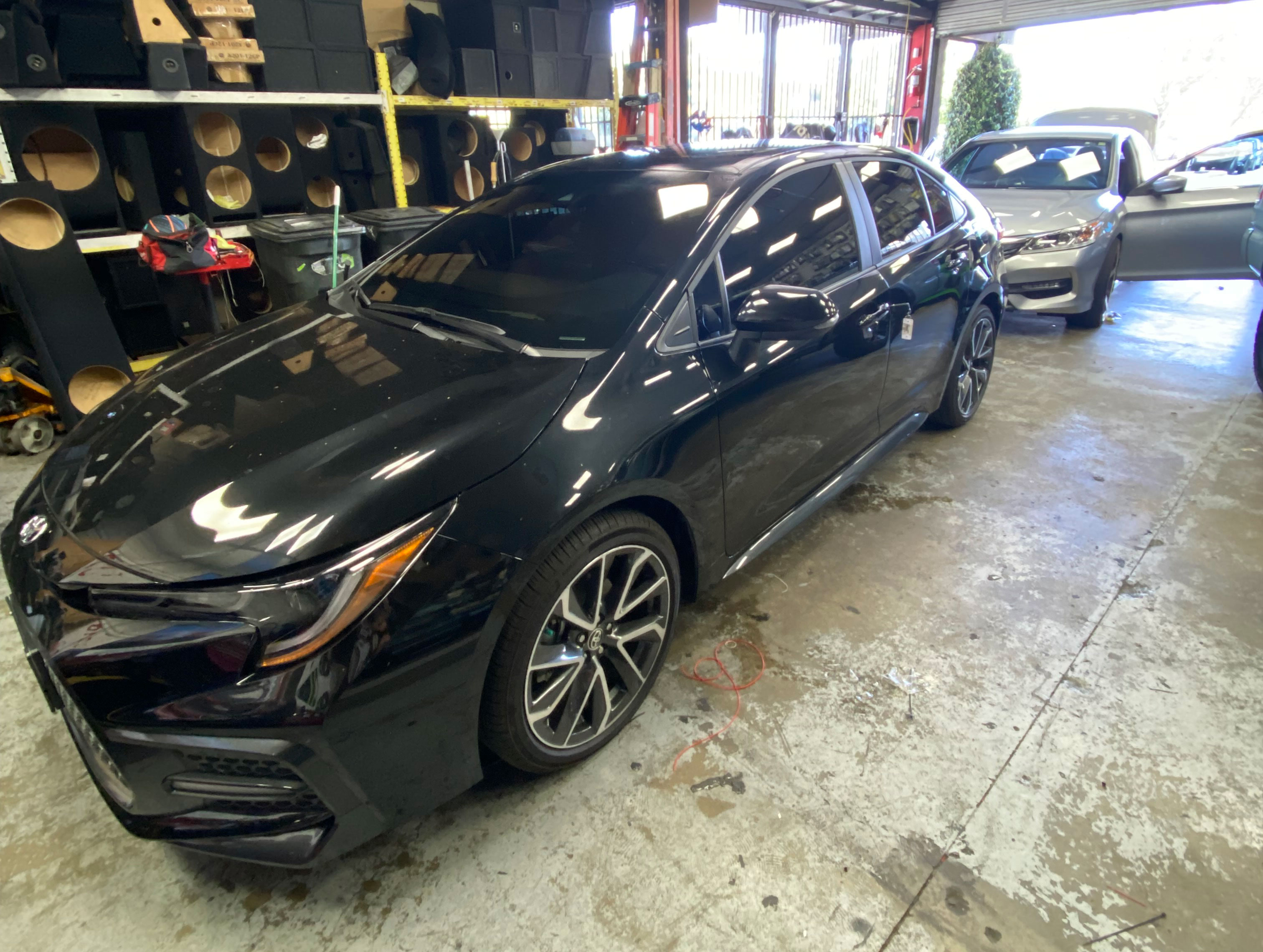 Black Toyota Corolla Window Tinting