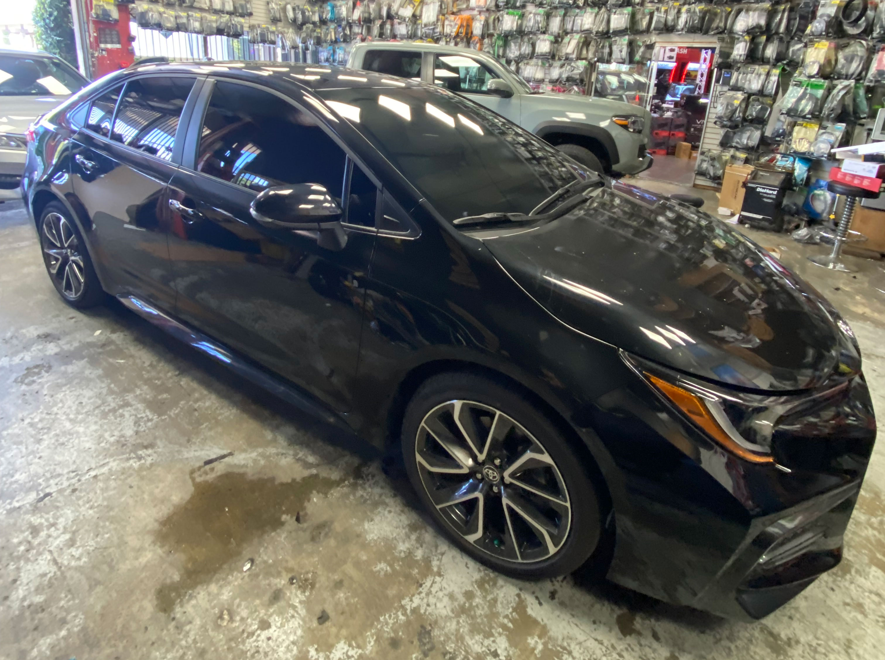 Black Toyota Corolla Window Tinting