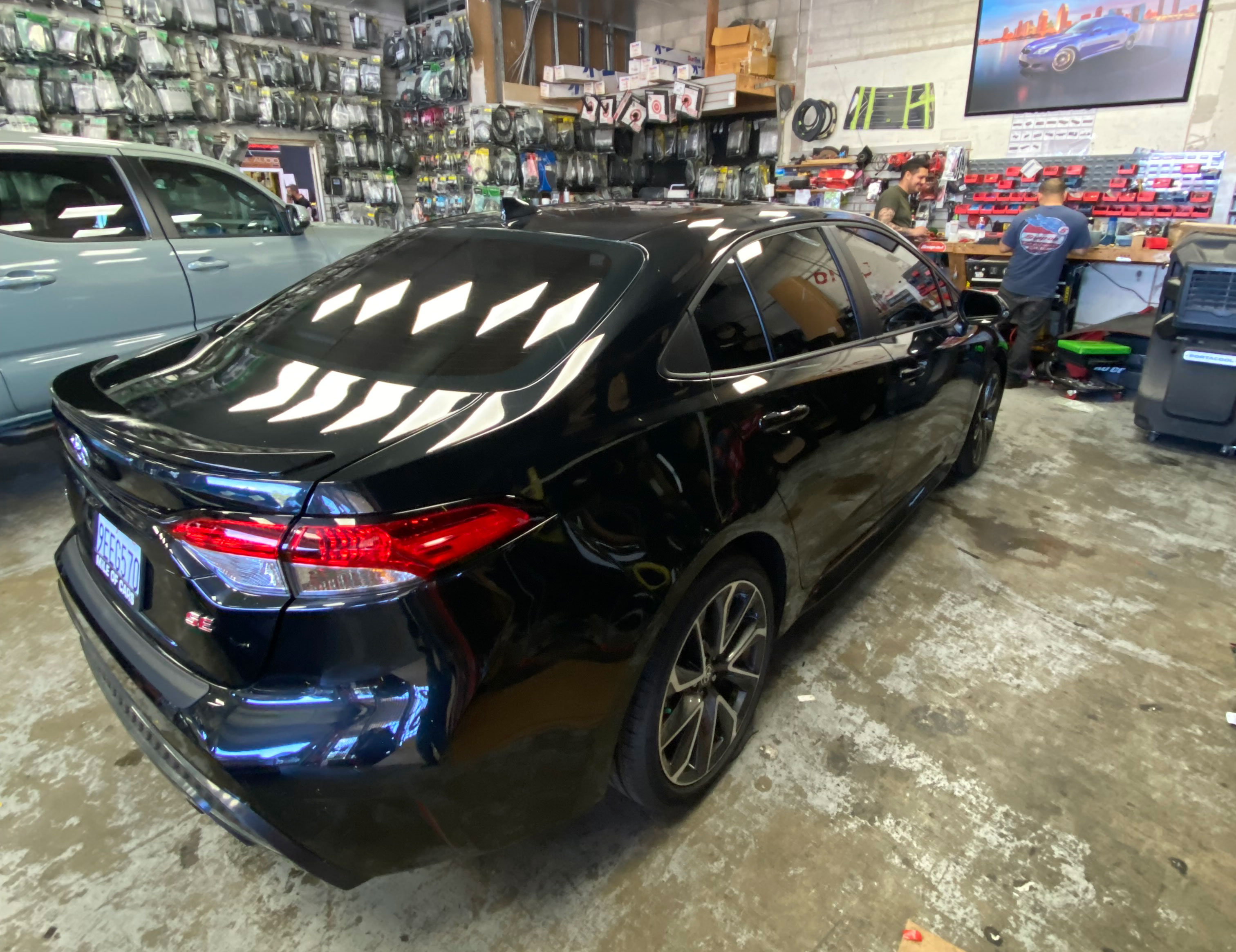 Black Toyota Corolla Window Tinting