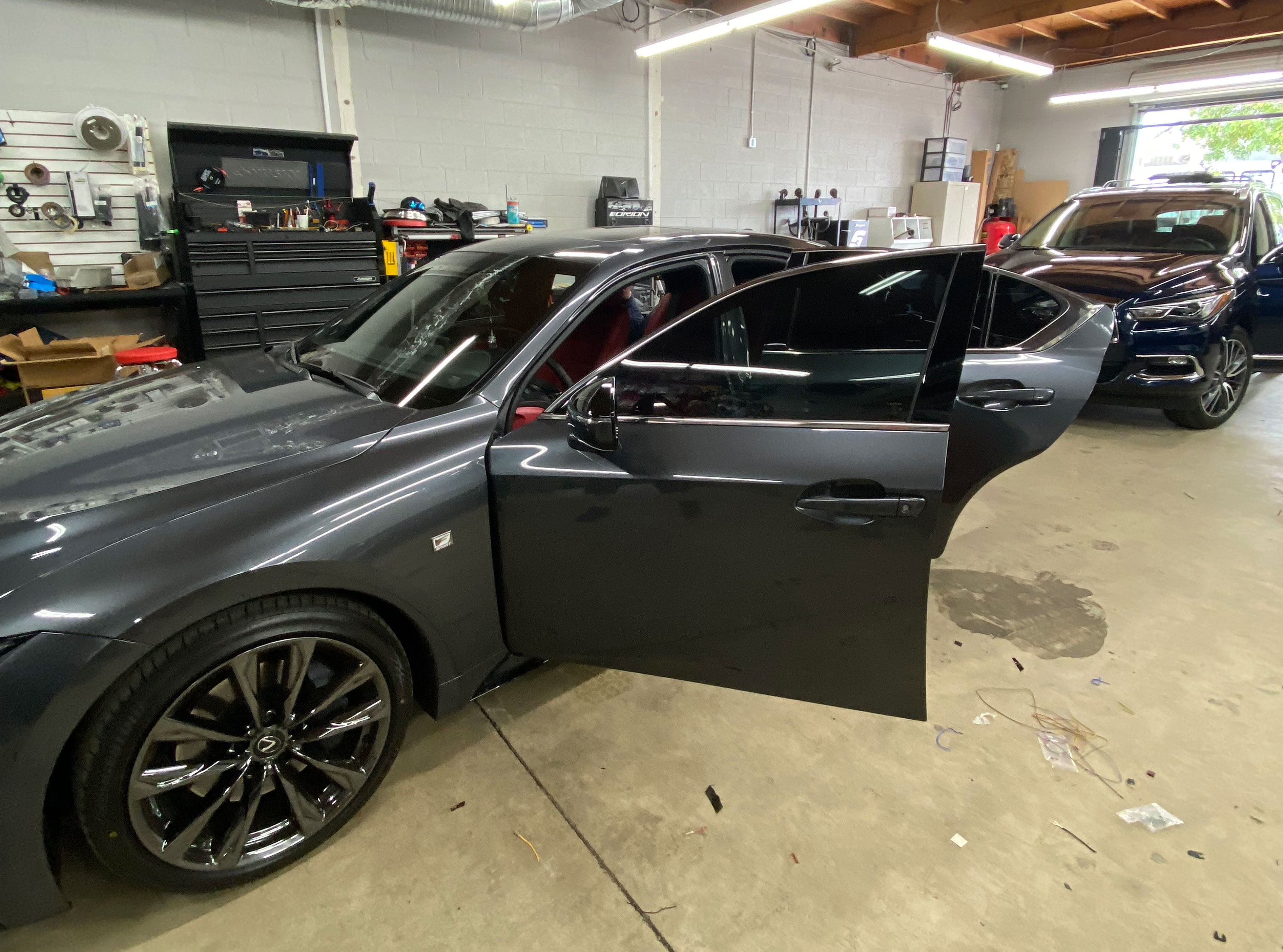 Grey Lexus Window Tinting 