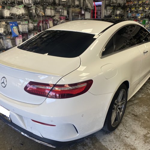 White Mercedes Window Tinting