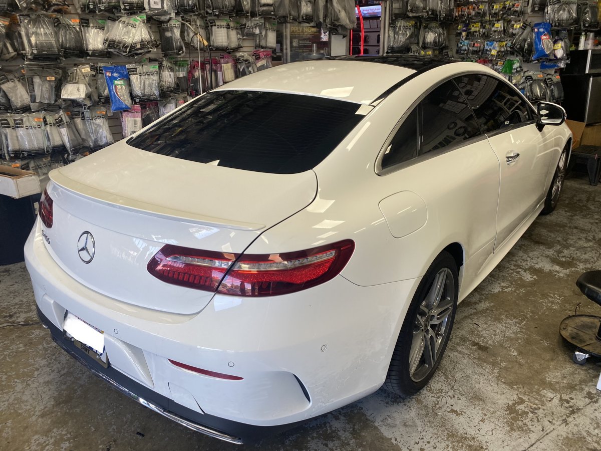 White Mercedes Window Tinting