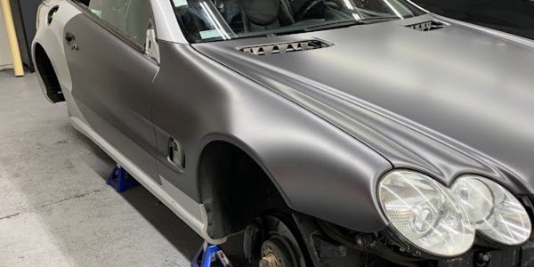 Grey Mercedes Vinyl Wrap