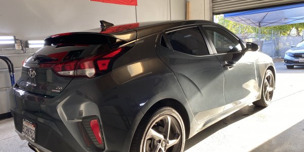 Grey Hyundai Veloster Window Tinting