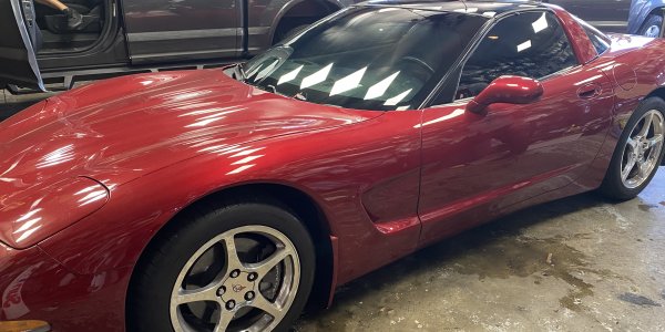Red Corvette Window Tinting