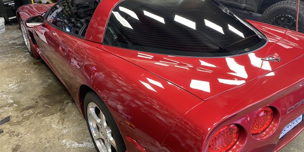 Red Corvette Window Tinting