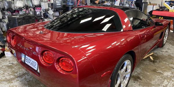 Red Corvette Window Tinting