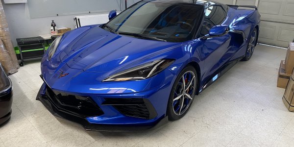 Blue Corvette Window Tinting