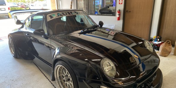 Black Porsche Window Tinting