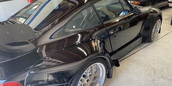 Black Porsche Window Tinting