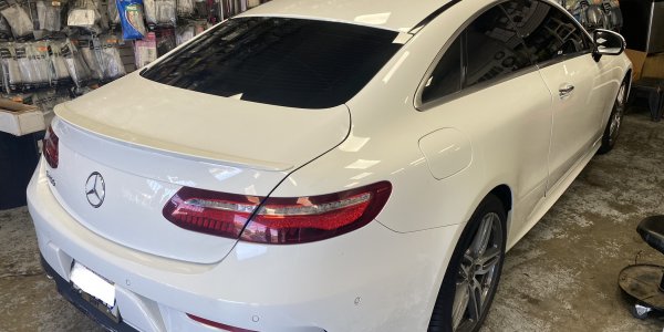 White Mercedes Window Tinting