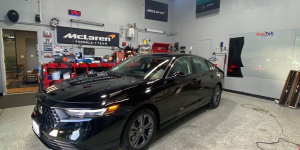Black Honda Window Tinting