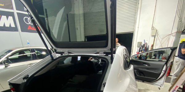 White Toyota Window Tinting