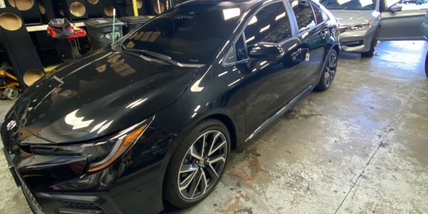 Black Toyota Corolla Window Tinting