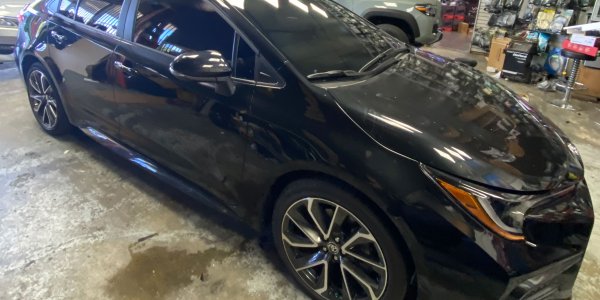 Black Toyota Corolla Window Tinting