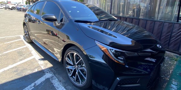 Black Toyota Corolla Window Tinting