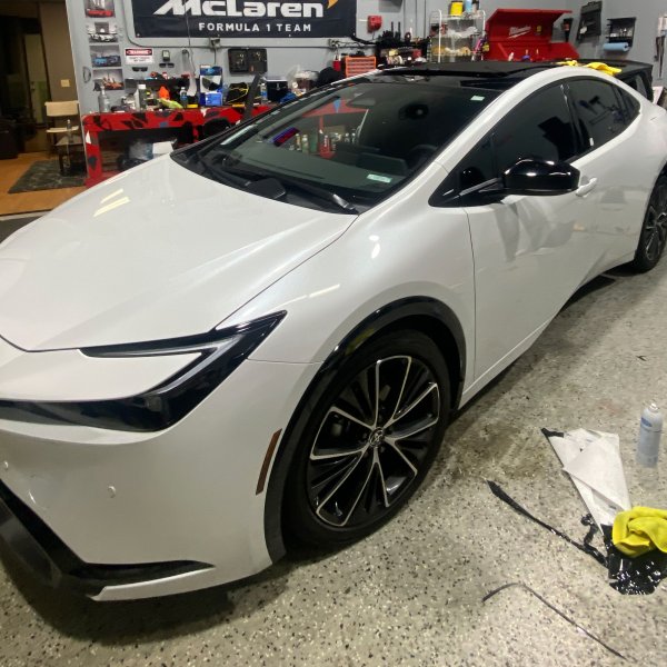 White Toyota Window Tinting
